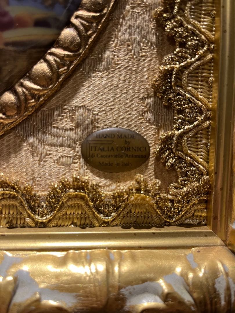 クラシック女性像 絵画 金色フレーム