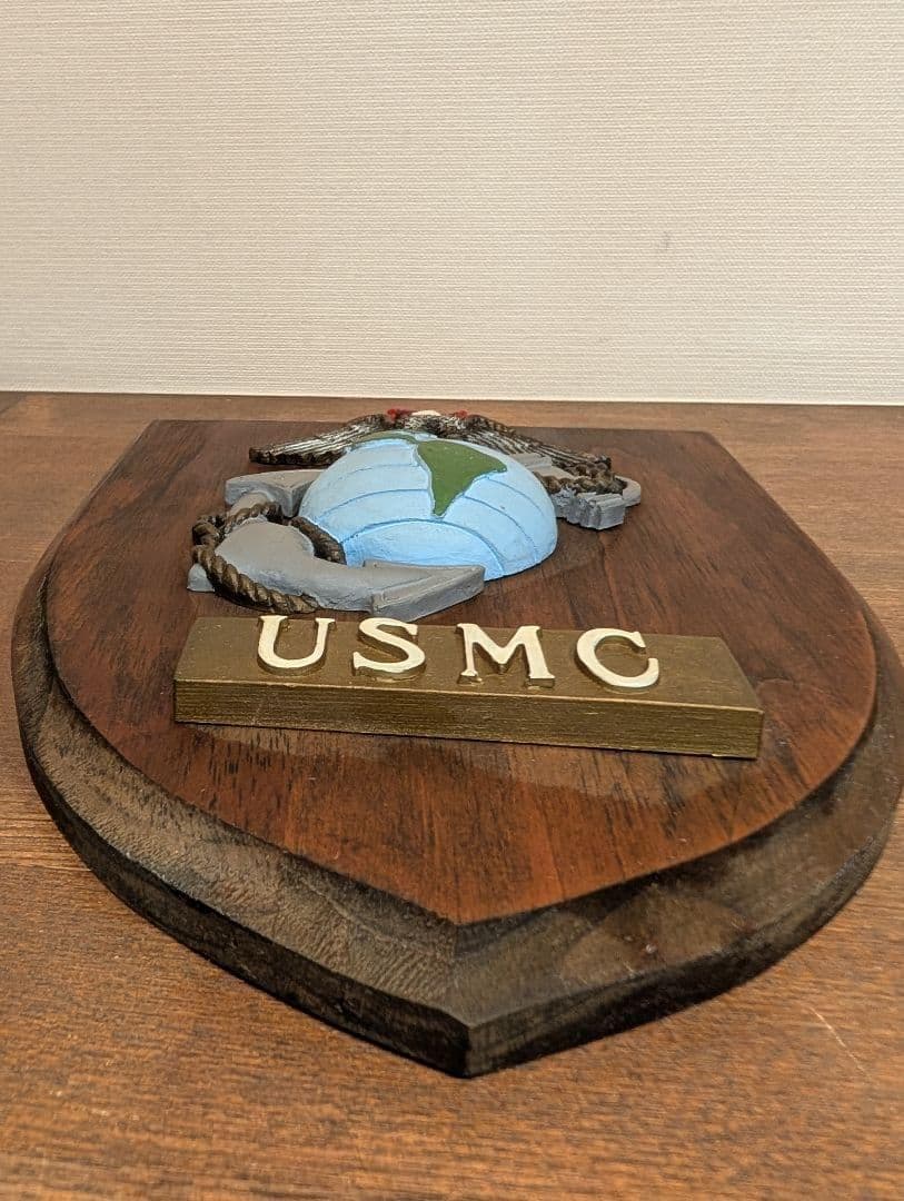 ヴィンテージ 手彫り 木製 盾 カレッジ USNavy エンブレム 英国製 ３点