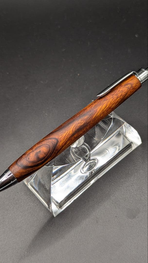 459ペン工房翌檜　デザートアイアンウッド瘤杢　木軸シャーペン　ボールペン