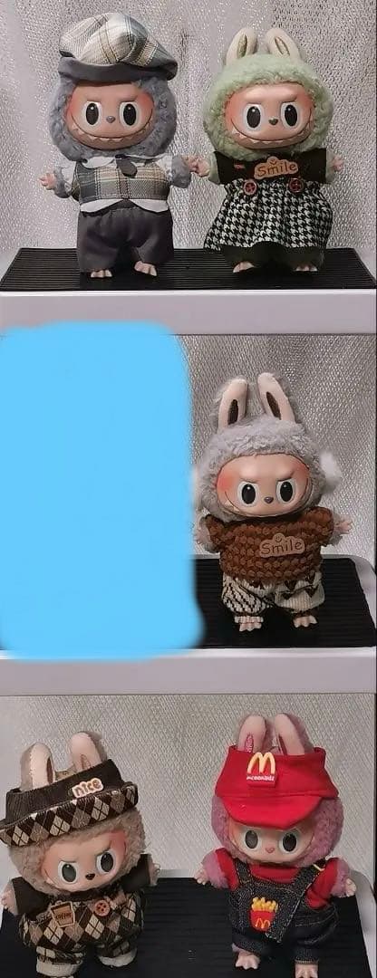 新品未使用❢labubu ラブブ17センチぬいぐるみ5体服計14点セット