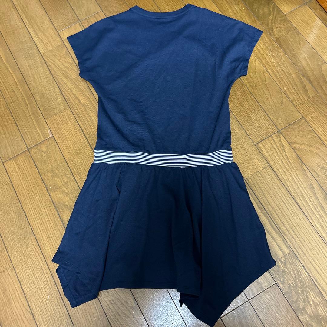 FILA ネイビー Vネック ワンピース レディース