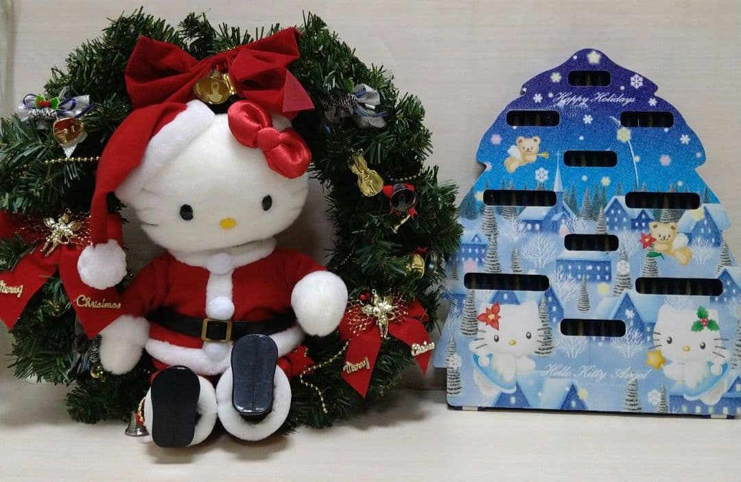 ハローキティ　ぬいぐるみクリスマリース　イルミネーション　セット　当時物
