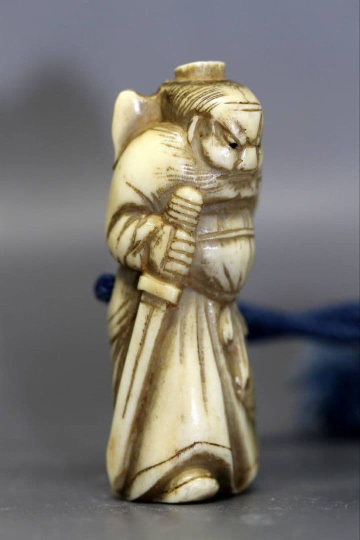 時代物 根付 「鍾馗さま」疱瘡除け おまじない IS1