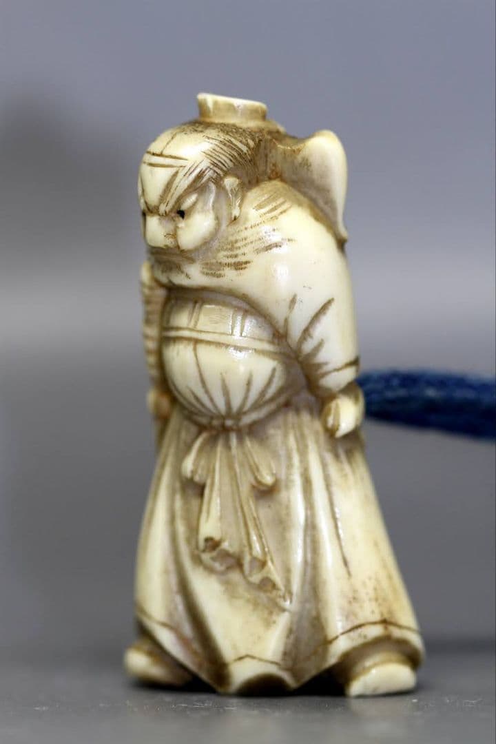 時代物 根付 「鍾馗さま」疱瘡除け おまじない IS1