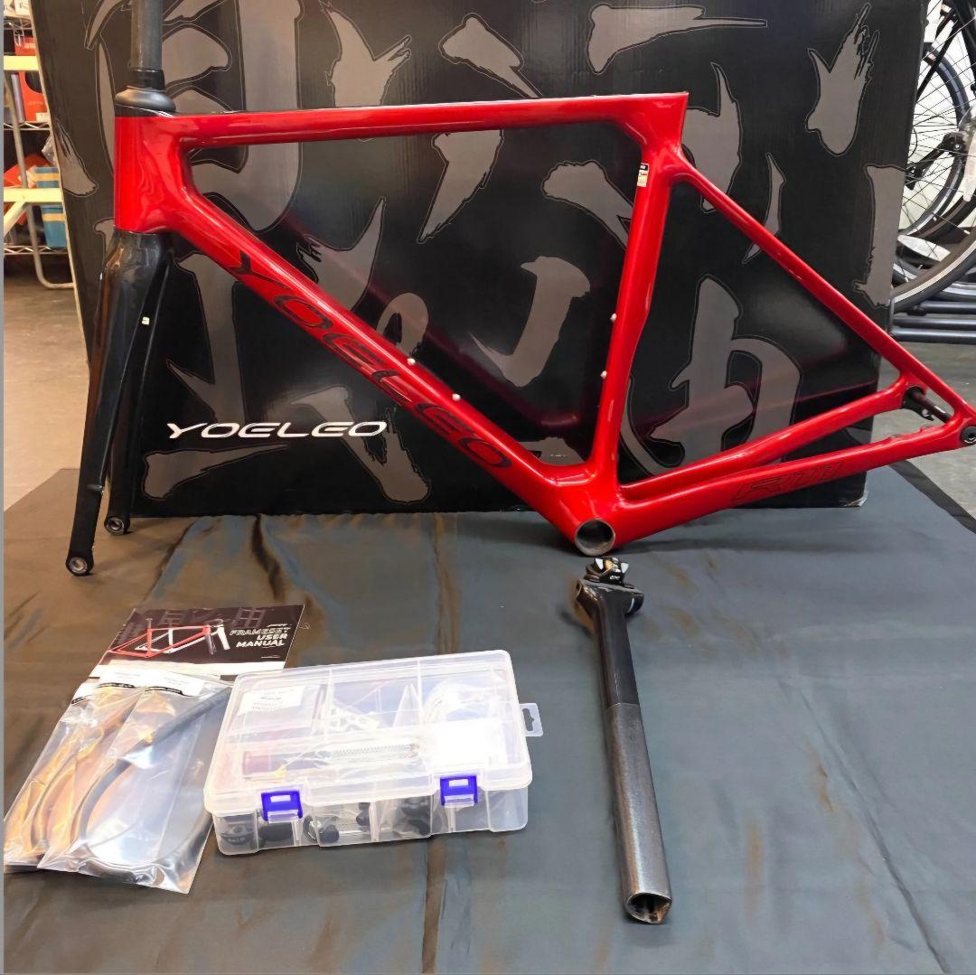 ヨーレオ　R11DB SL フレームセット（ハンドル無し） ルビーレッド