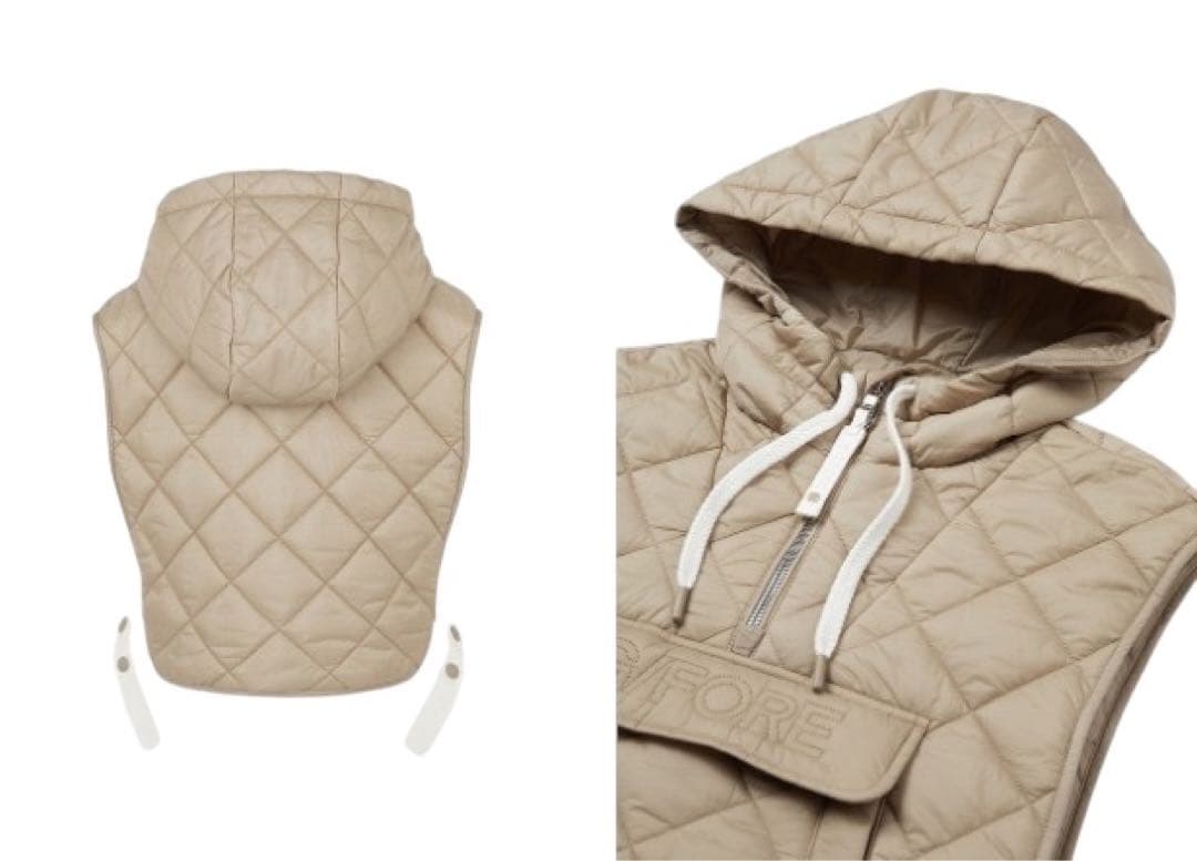 セール❣️新作G/FOREジーフォアレディーキルティングベストsizeLベージュ