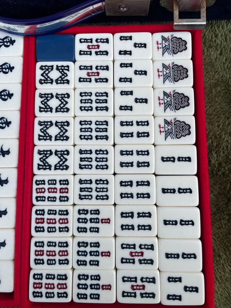 任天堂　役満ブルー　麻雀牌　牌綺麗　練り牌　青　ダイヤ牌