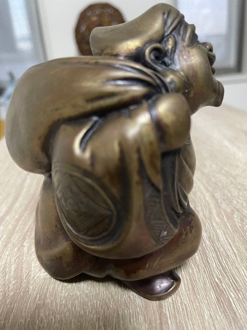 銅製 置物七福神 財神大黒天 幸福 縁起物