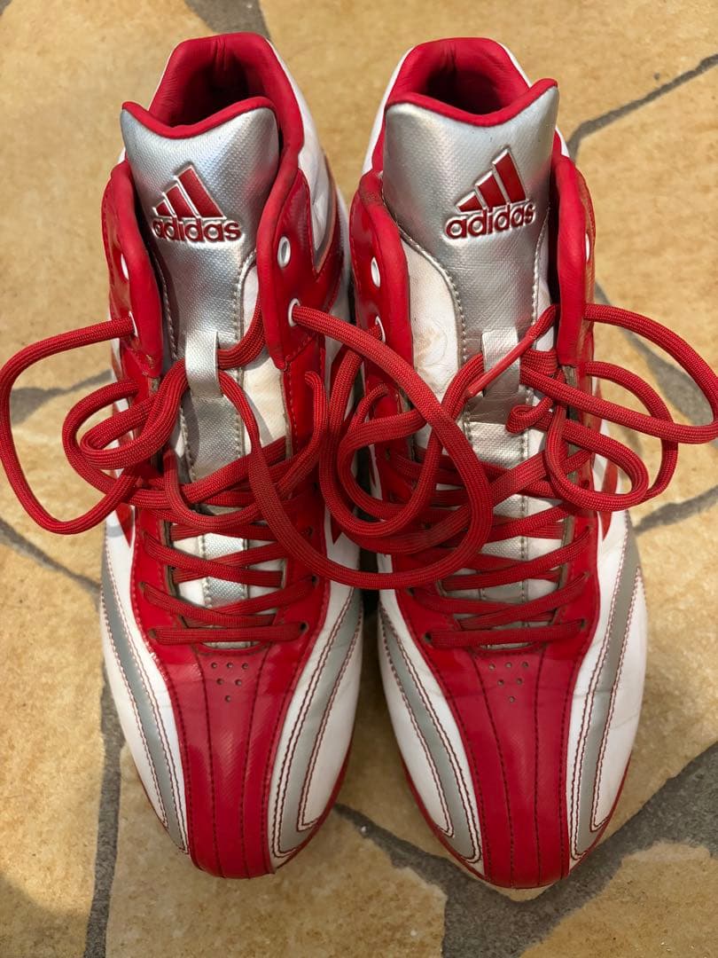 adidas 野球 樹脂底 ポイントスパイク ミッドカット 8枚目おまけ付き