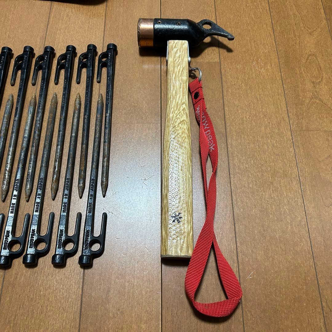 スノーピーク ソリッドステーク32本＋ペグハンマー＋収納ケース