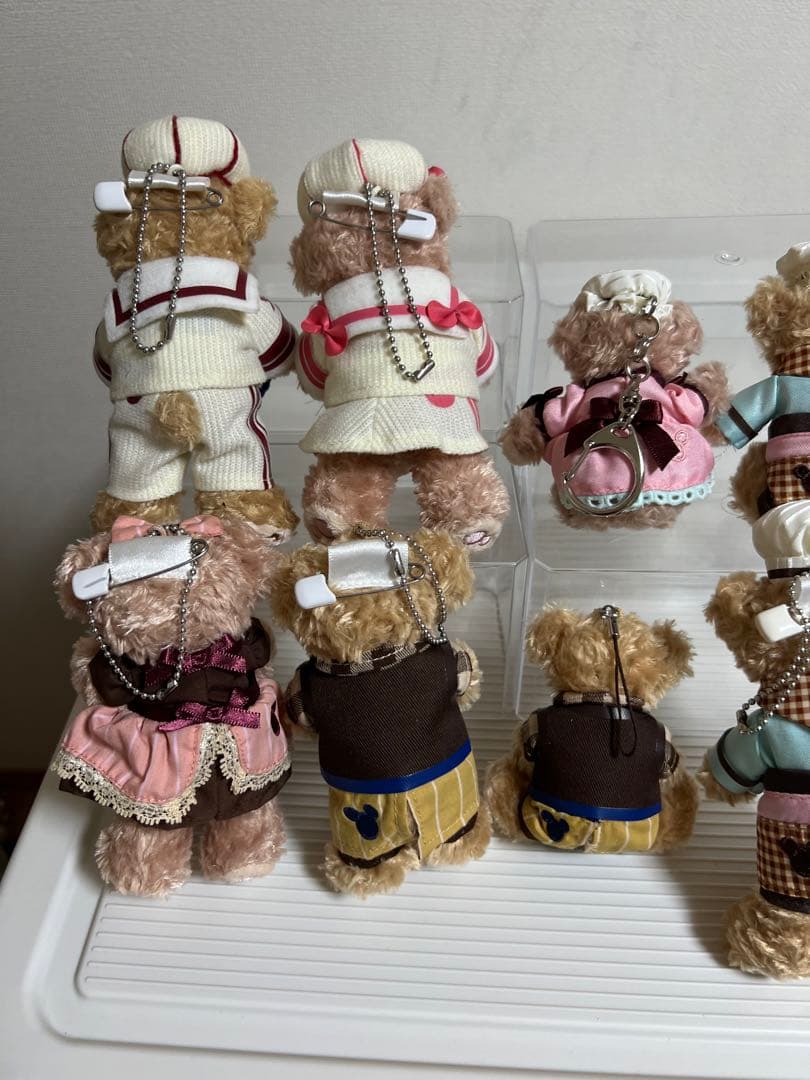 ディズニー、ダッフィー、シェリーメイぬいぐるみバッチ（バレンタイン）