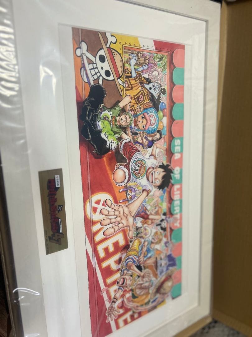 【購入前コメント】非売品 ワンピース 額装複製 ニッセイ 当選品