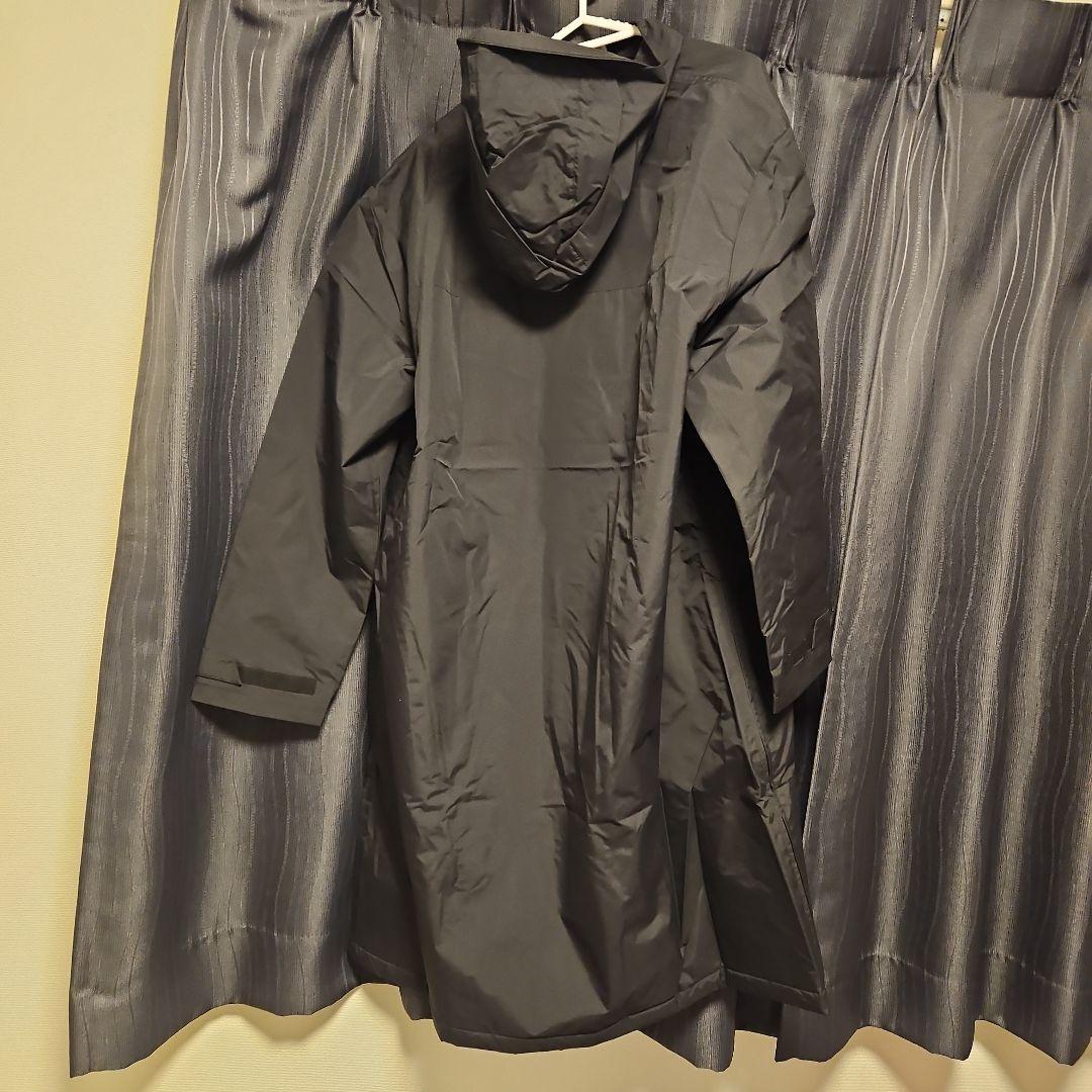 adidas ブラック ベンチコート フード付き