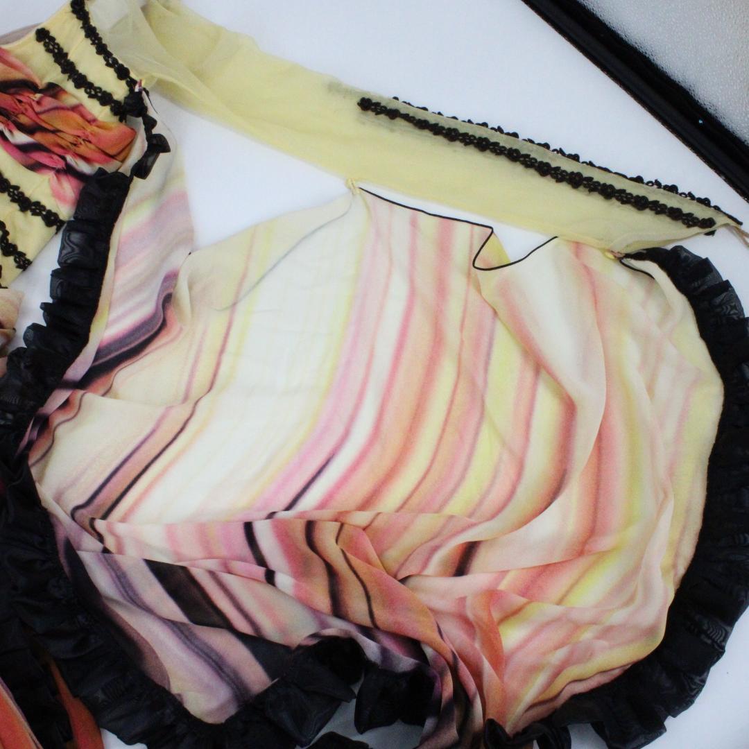 【未使用タグ付き 日本製 社交ダンス衣装】グラデーション サンヨシムラ ドレス