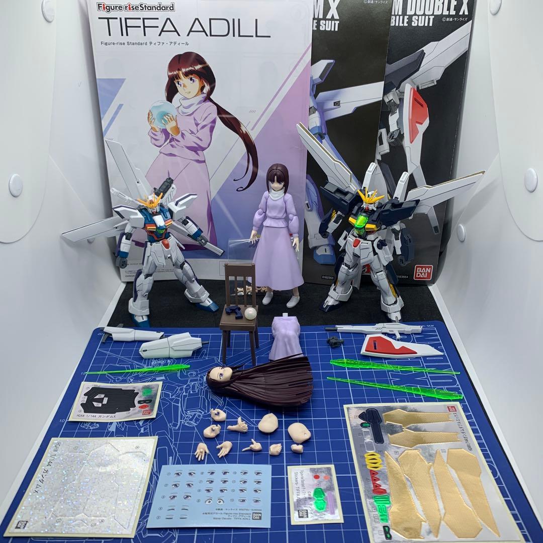ティファ&ガンダムX&ガンダムDX　3体セット　完成品　ガンプラ　hg
