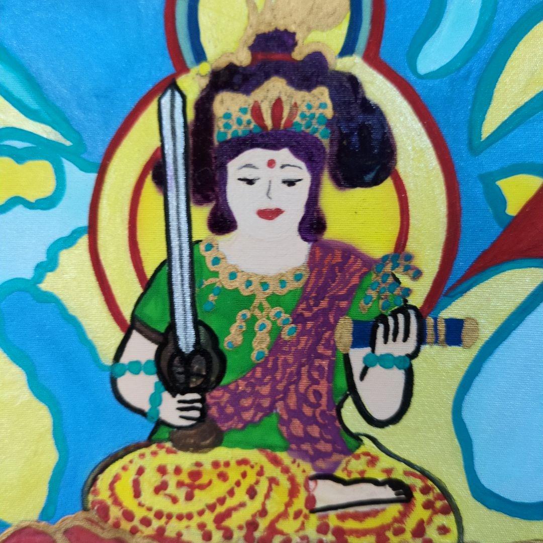 あいはら友子赤富士に文殊菩薩　学業知恵、事業仕事成就　御守り軽量