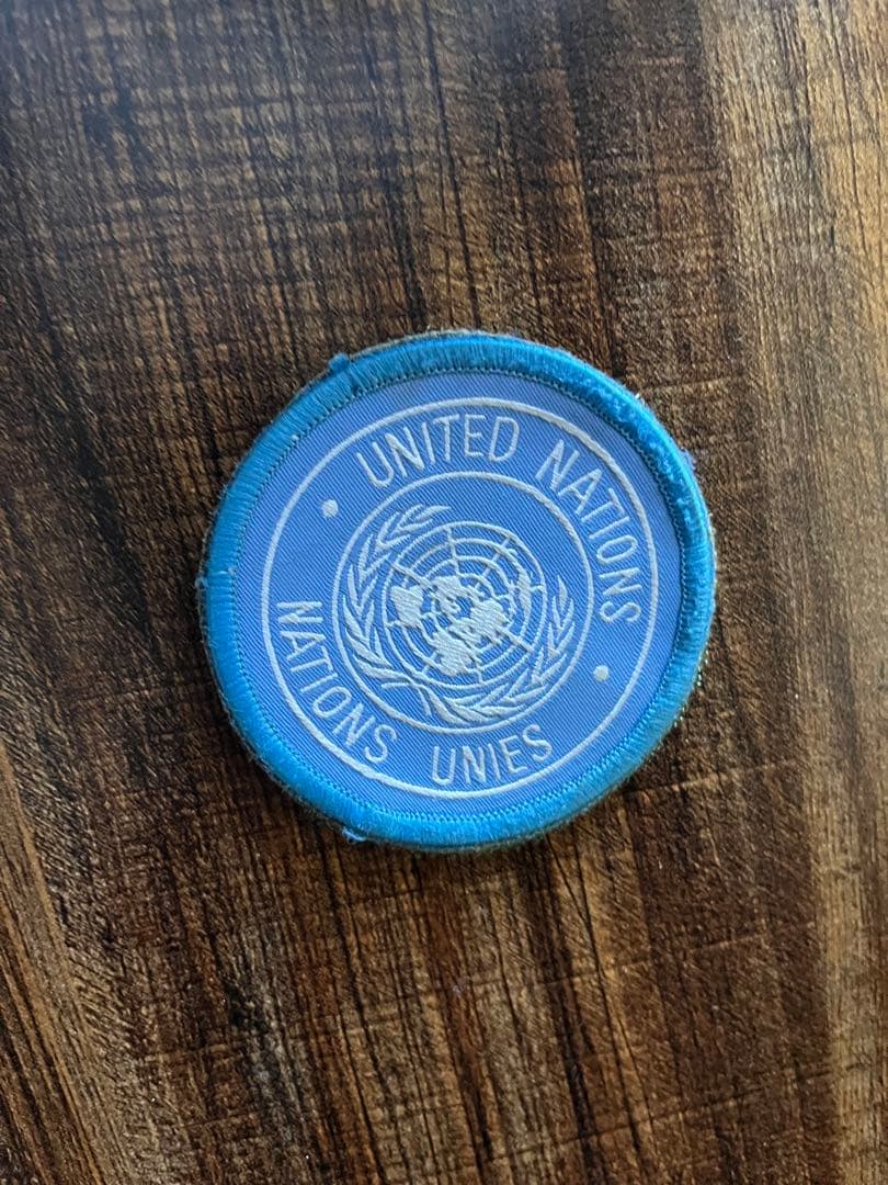 国連エンブレム パッチ 青