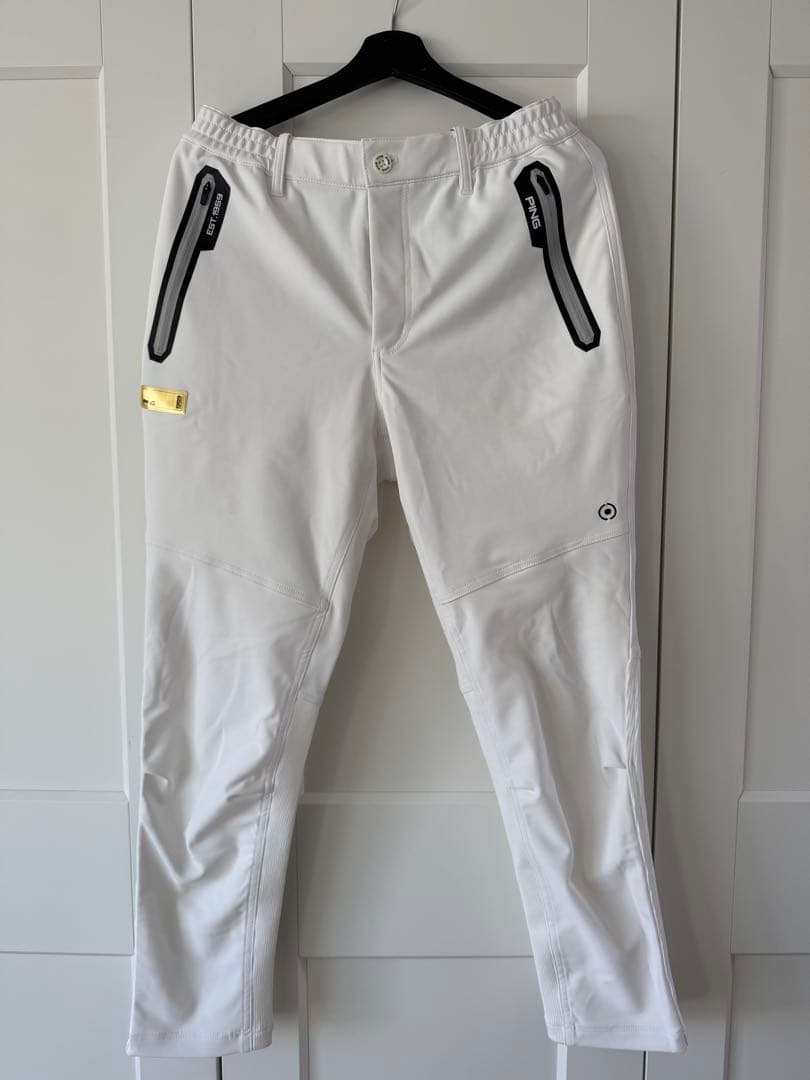 PING ゴルフ メンズパンツ ホワイト Lサイズ