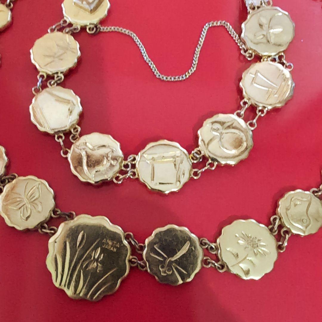 AMITA Japan アミタ 純金 象嵌 ネックレス セット