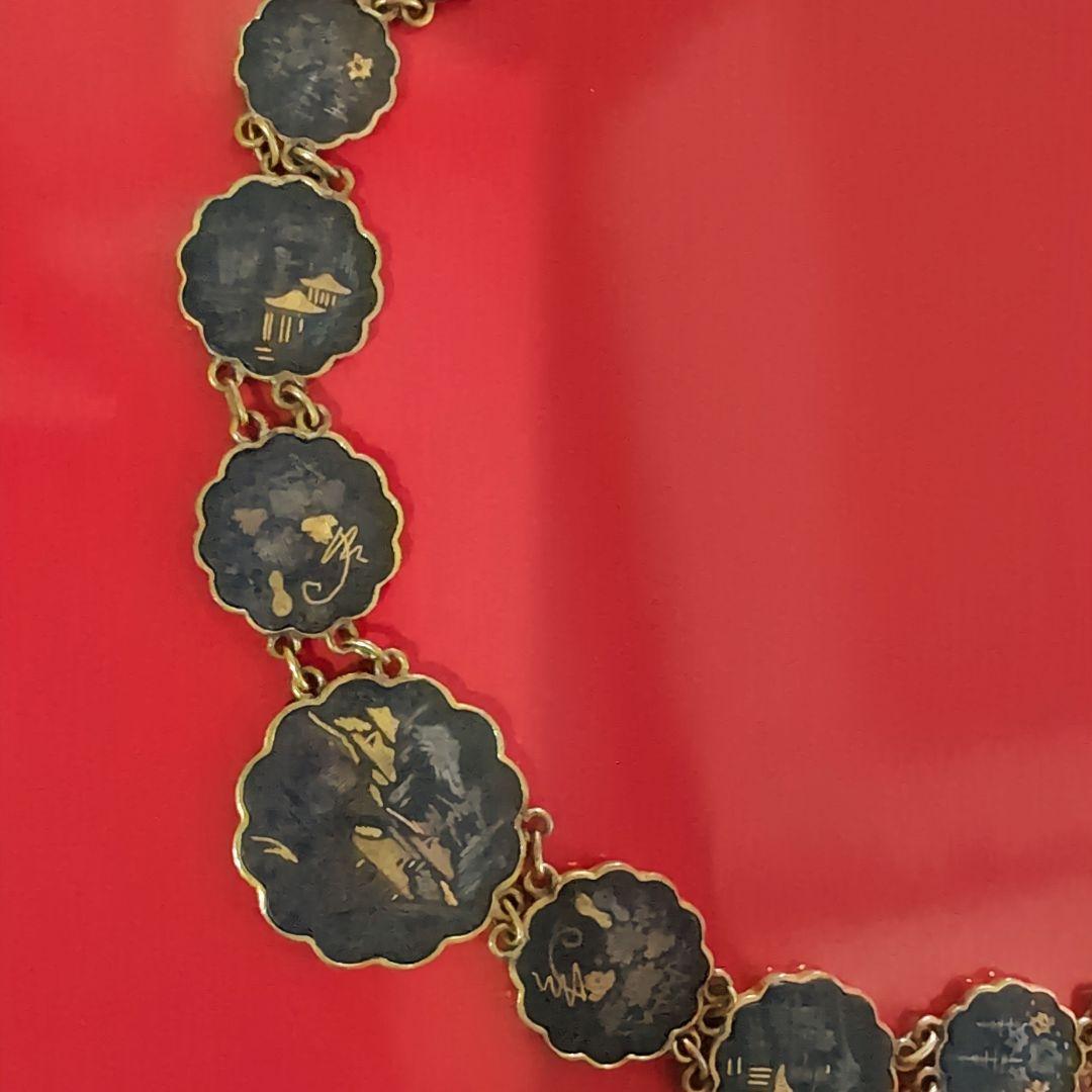 AMITA Japan アミタ 純金 象嵌 ネックレス セット