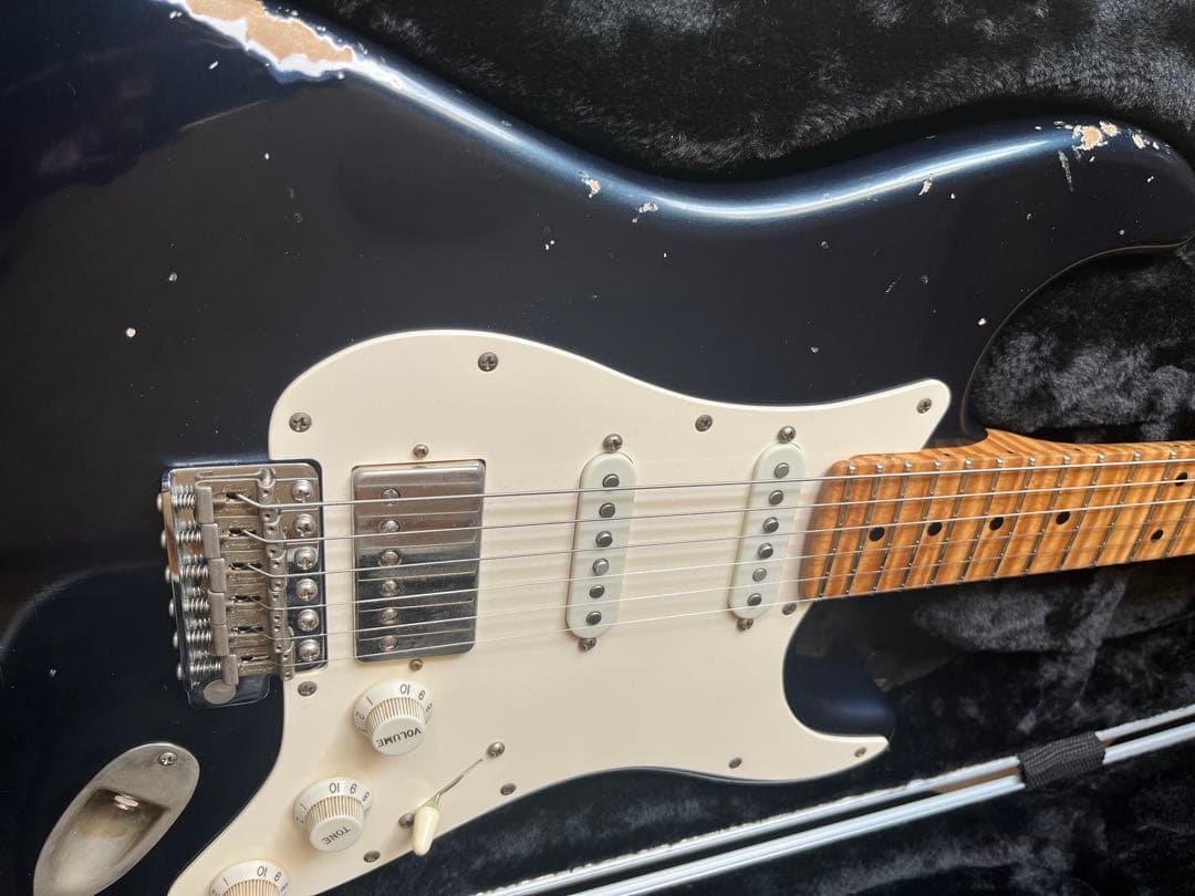 XoticギターXSC-2 5Aネック メルセデスブルーミディアムエイジド加工