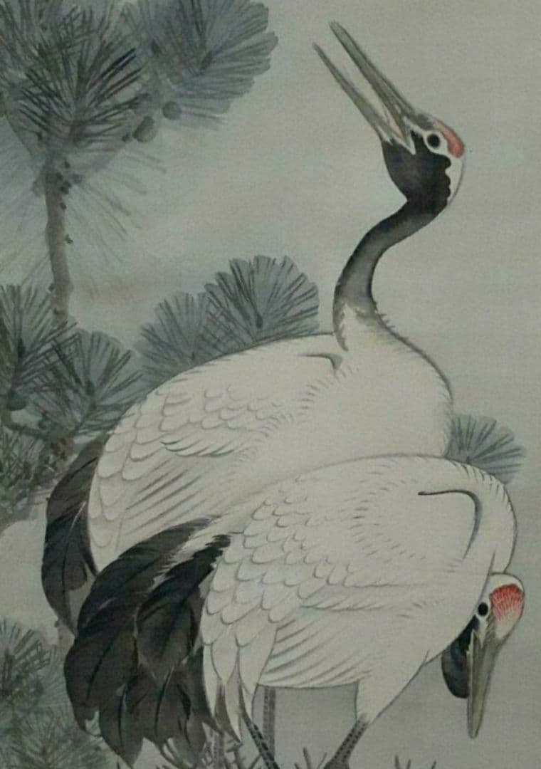 掛け軸/人物/鶴/3本