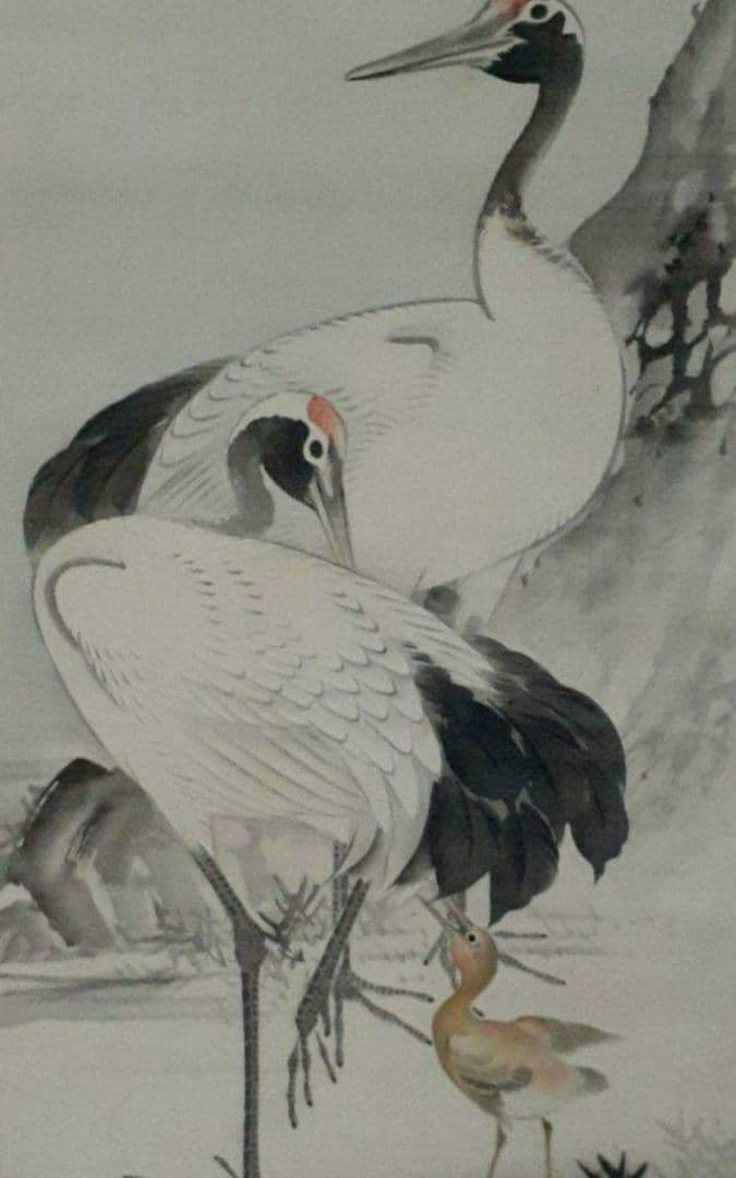 掛け軸/人物/鶴/3本
