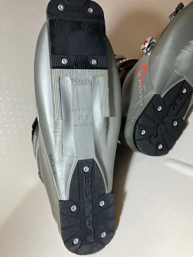 【美品】LANGE RRS80 スキー ブーツ シルバー