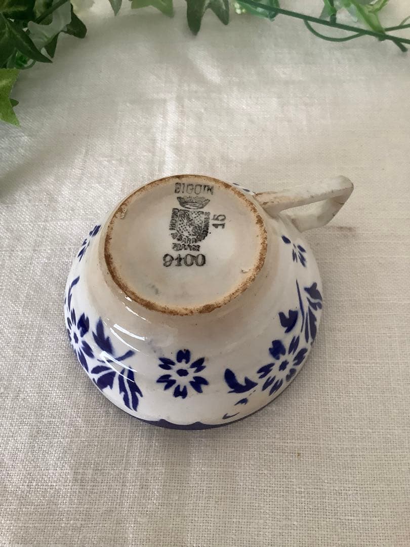 フランスアンティーク　カフェオレボウル　セット　digoin リュネヴィル