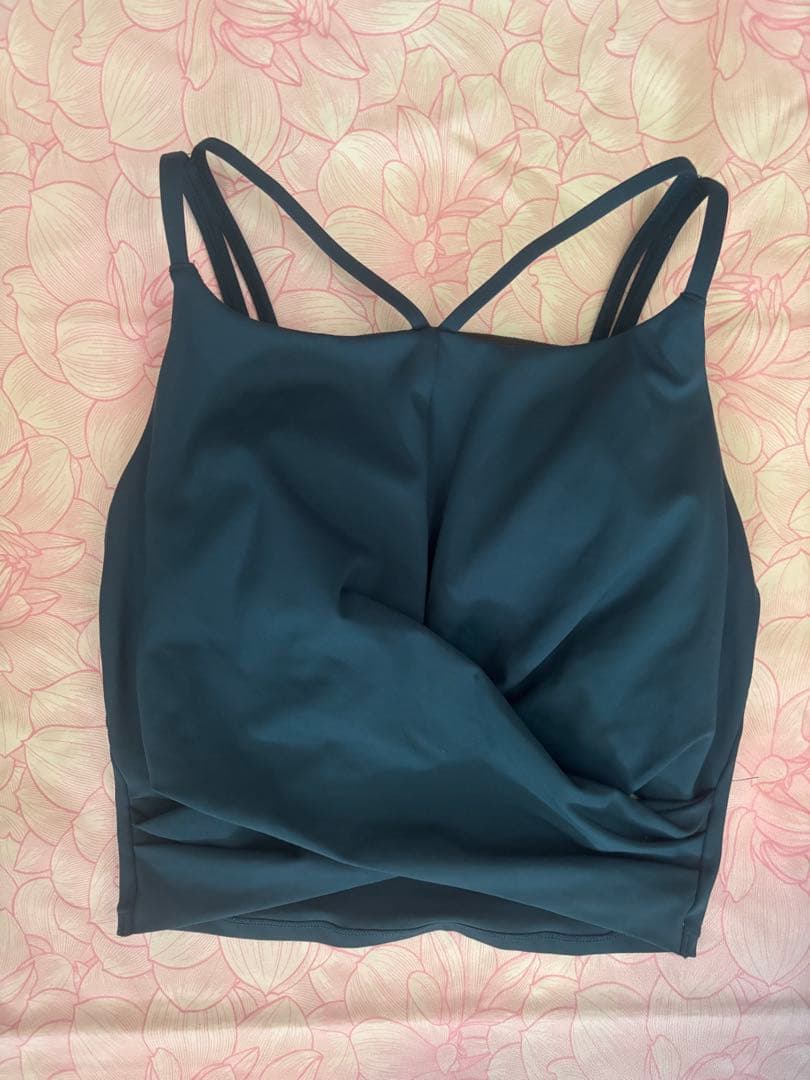 美品 【SUKALA】ネイビーブルー タンクトップ ブラックレギンス セット M