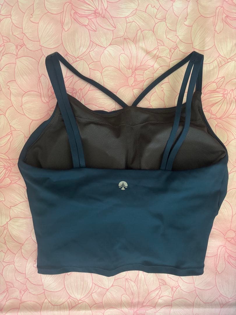 美品 【SUKALA】ネイビーブルー タンクトップ ブラックレギンス セット M