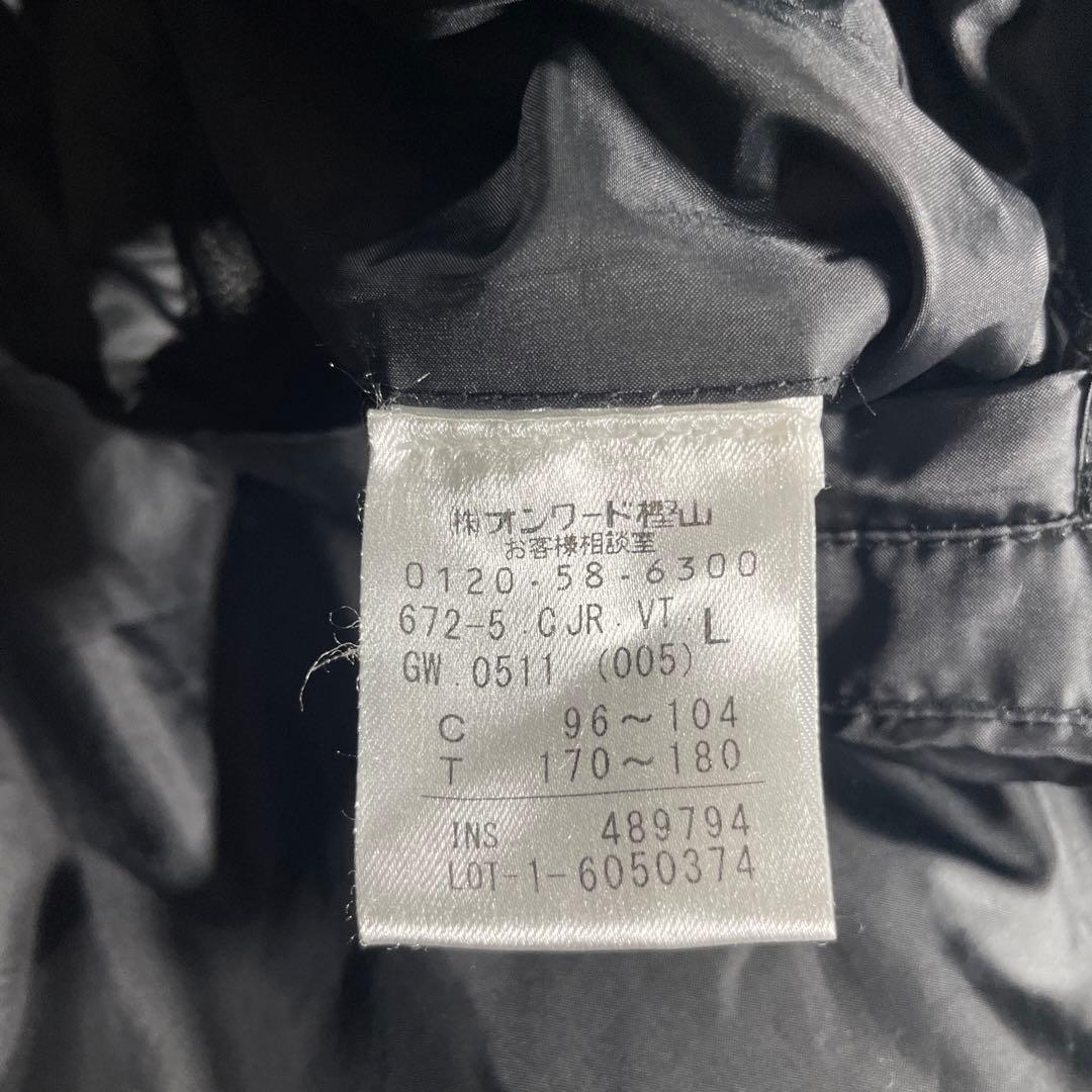 防風　防寒　オンワード　23区ゴルフ　ラウンドウェア　中綿コート　ブラック　L