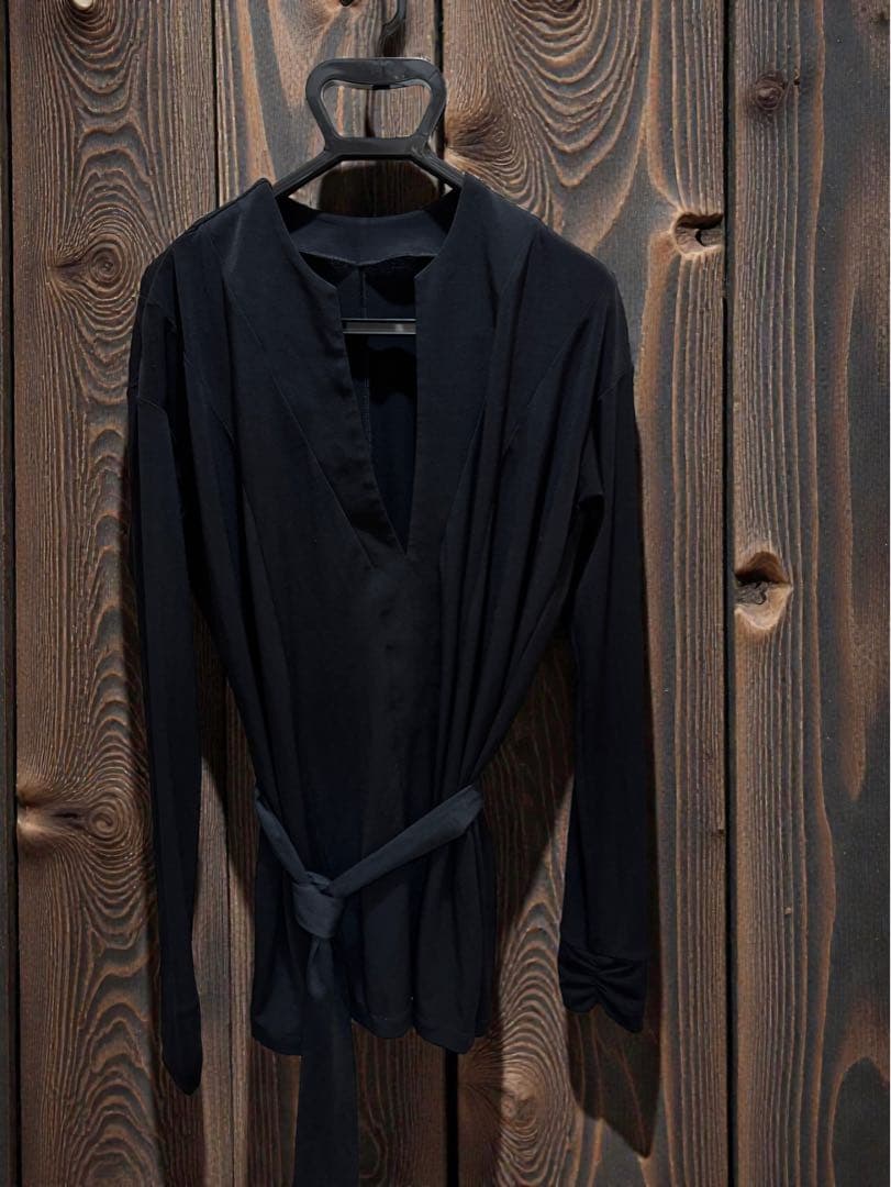 チャコット メンズ社交ダンス衣装 黒 L 共布ベルト付