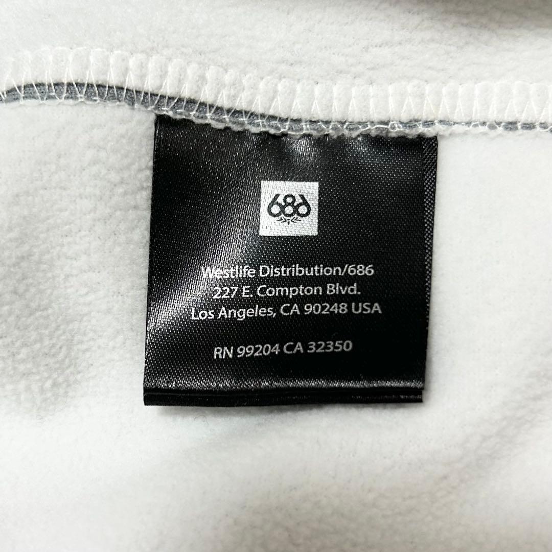 美品✨686 グレー　ウェア　撥水パーカー　スノボ　スキー　防寒