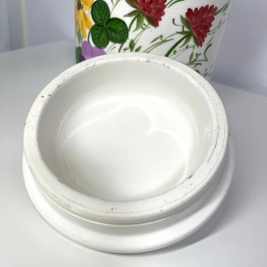 【FT】アンティーク 陶器　キャニスター イタリア