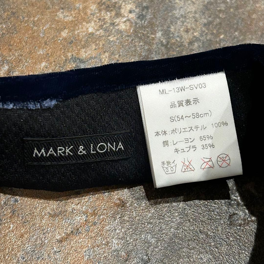 MARK&LONA サンバイザー リボン　スカル　ロゴ　レディース　ゴルフ