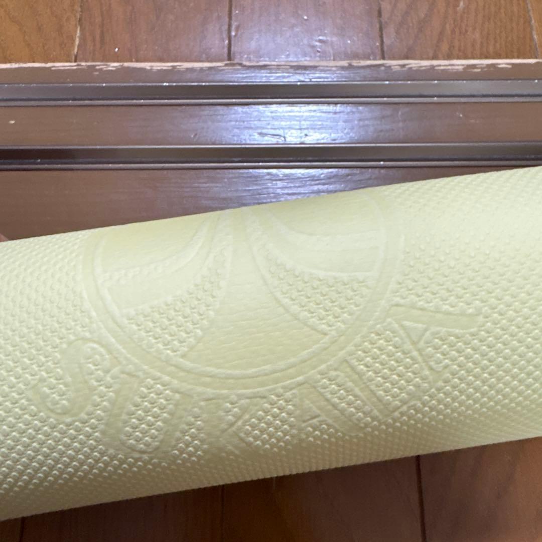 SUKALA リバーシブルヨガマット4mm レモンライム×アクア ケース付