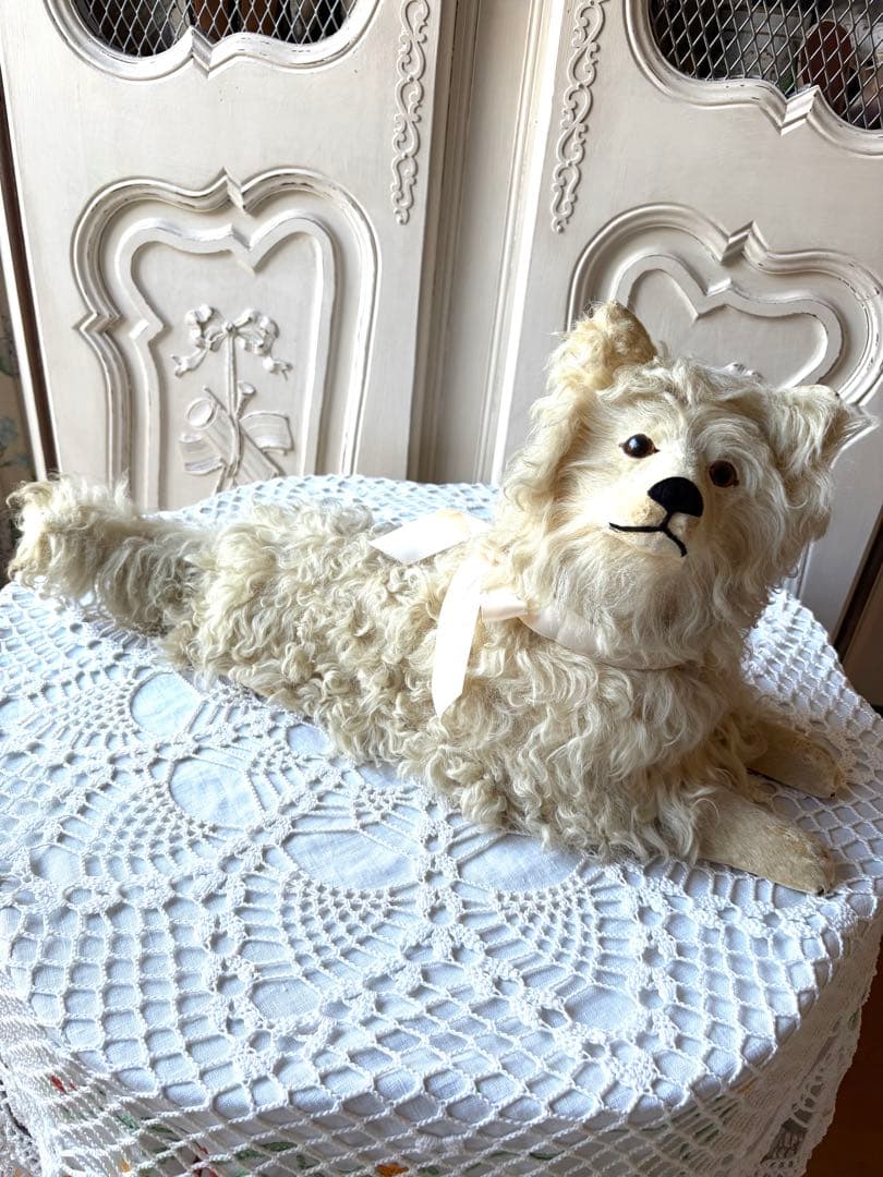 ♡パジャマドッグ　LOULOU フランスアンティーク　コンパニオンドッグ　布花付