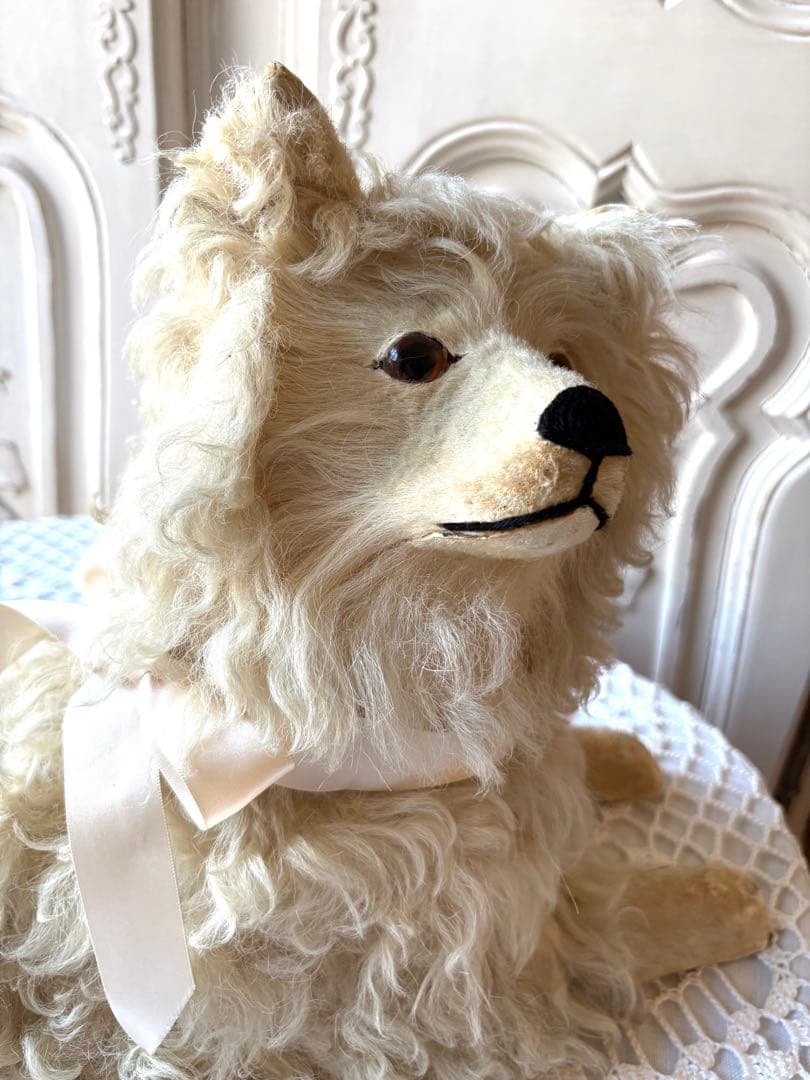 ♡パジャマドッグ　LOULOU フランスアンティーク　コンパニオンドッグ　布花付