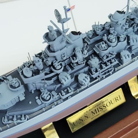 アメリカ海軍 戦艦ミズーリ 精密模型 フランクリン・ミント製 1/550