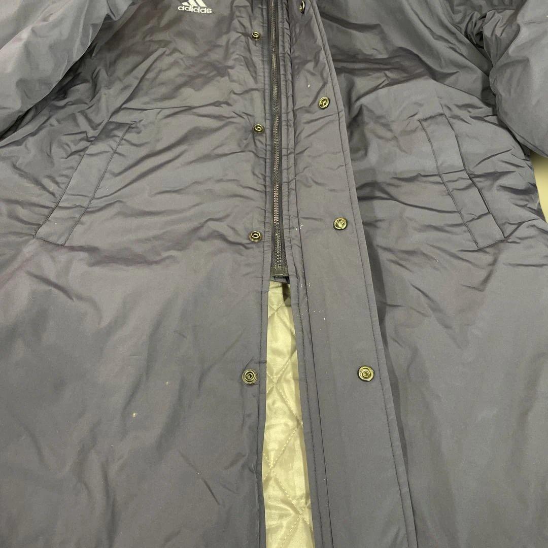 adidas アディダス ベンチコート フード付き Mサイズ ネイビー 小物格安