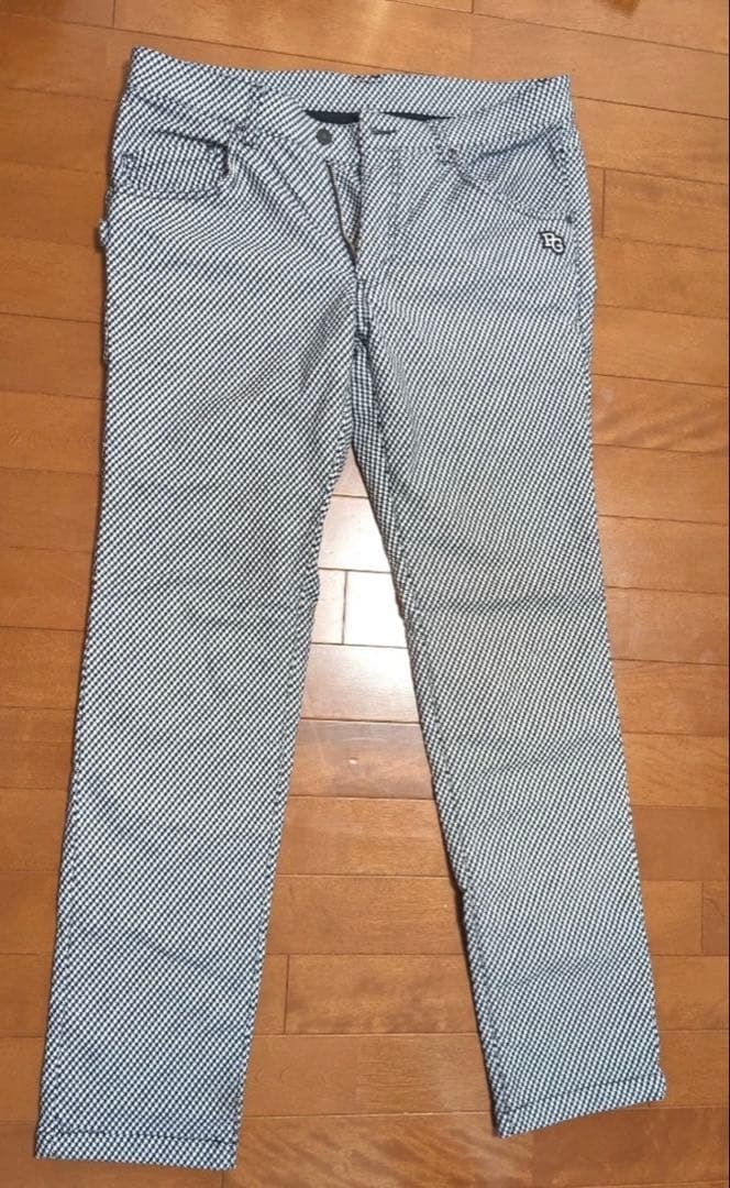 パーリーゲイツ ピースマーク総柄 パンツ　冬用　裏起毛