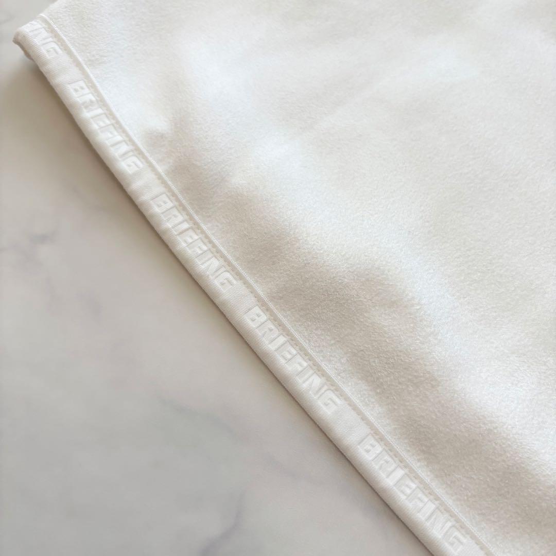 ブリーフィング BRIEFING フード パーカー スエード ロゴ 白 ✨美品