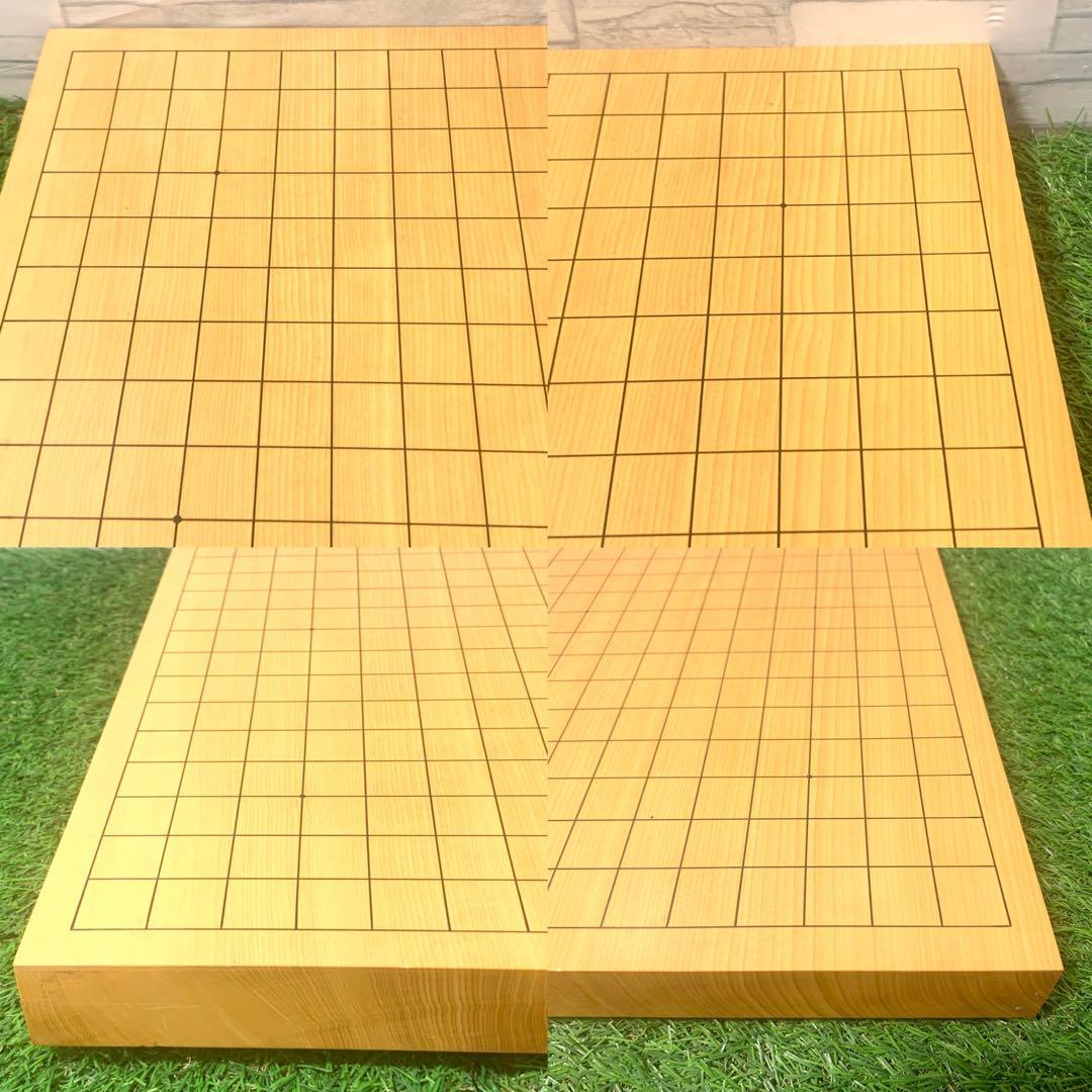 激レア 本榧一枚板柾目卓上碁盤 天地柾 天柾 高級蛤碁石32号雪印 良碁笥セット