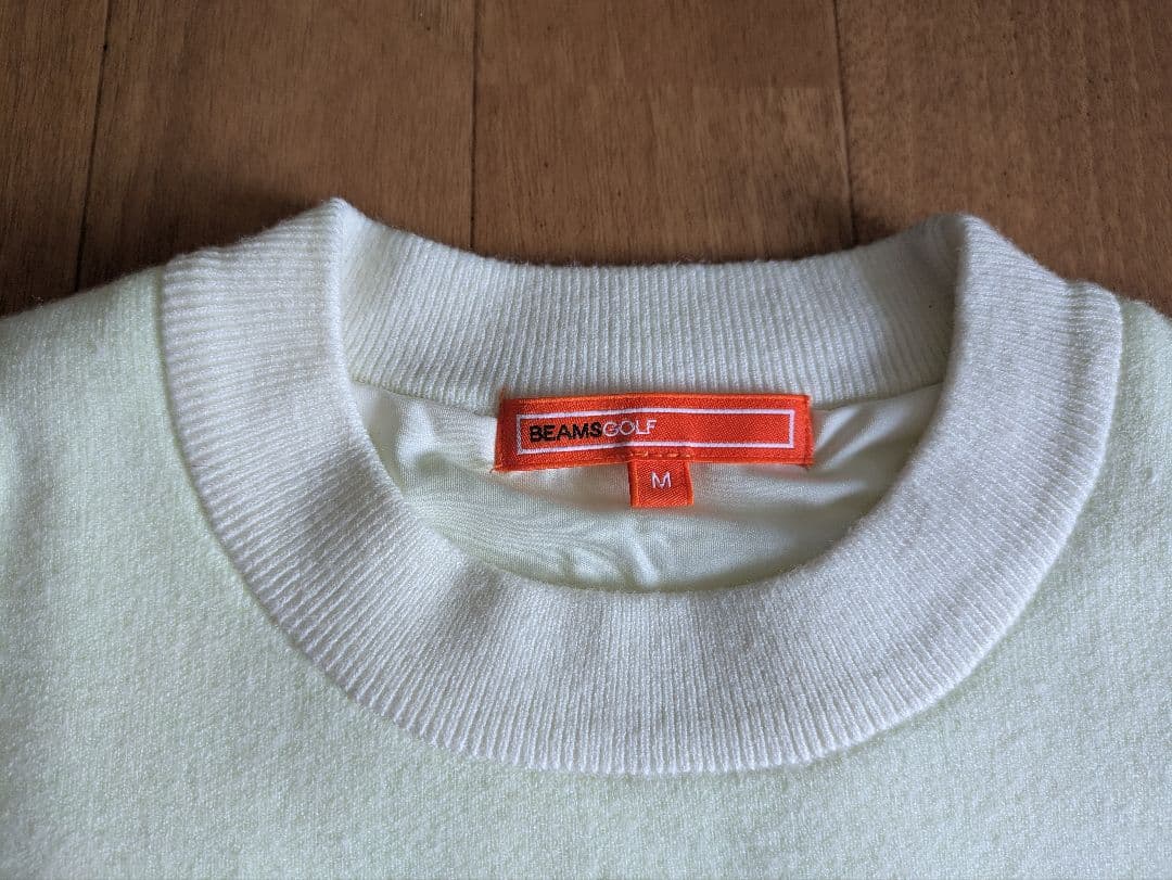 BEAMS GOLF セーター Mサイズ ホワイト/イエロー