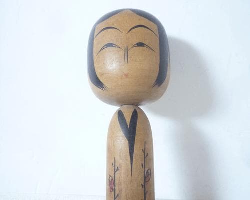 希少　近代こけし　創作こけし　こけし　遠刈田　佐藤英太郎作　枝梅絵柄