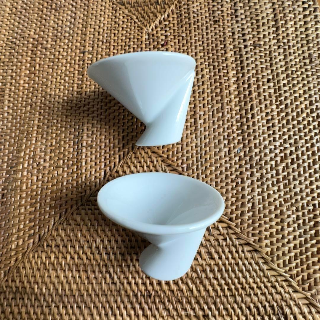 【稀少】ジウジアーロ デザイン 白磁酒器 越後鶴亀 上原酒造 徳利 お猪口