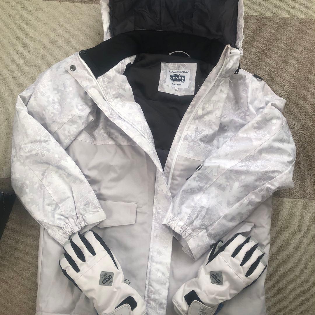 cosby スキーウェア ホワイト L Lウィメンズ グローブ ゴーグルセット