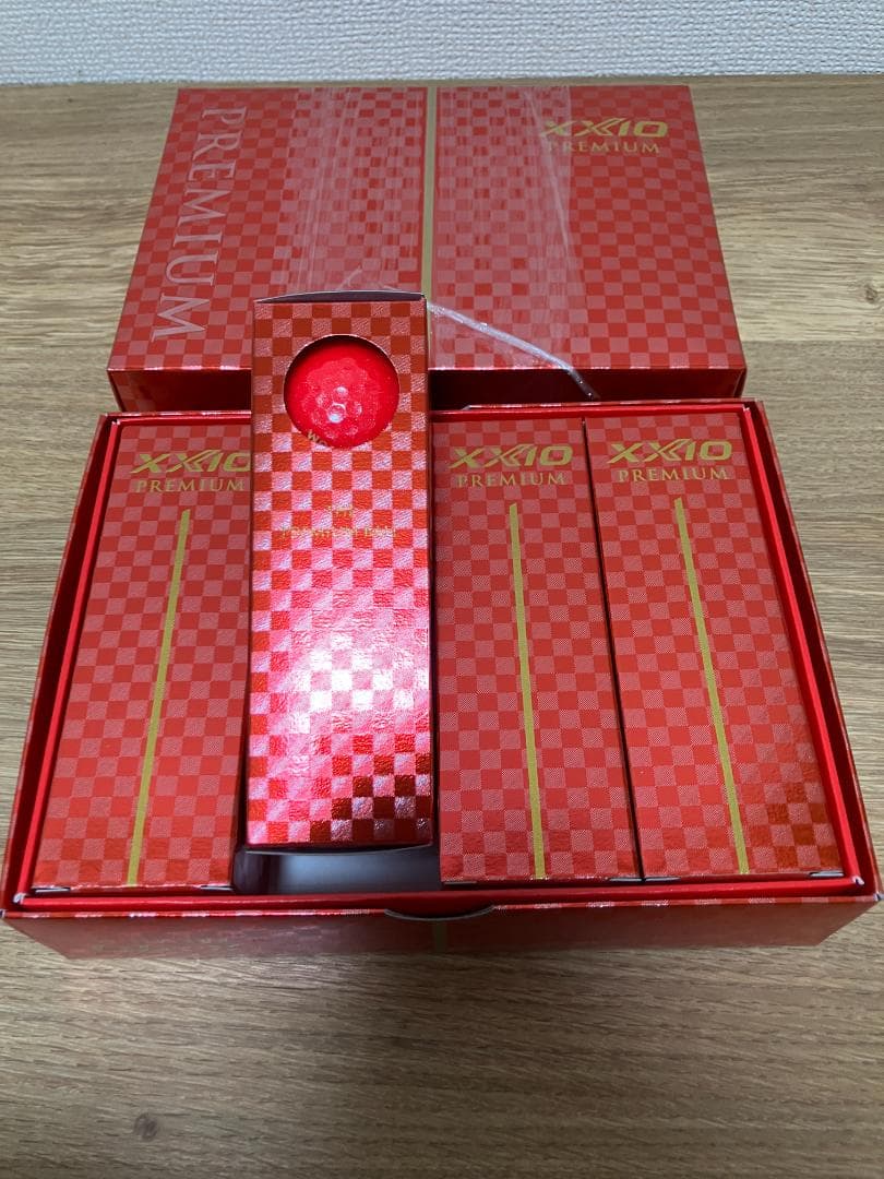 XXIO プレミアム ゴルフボール 12個 2箱 ロイヤルレッド