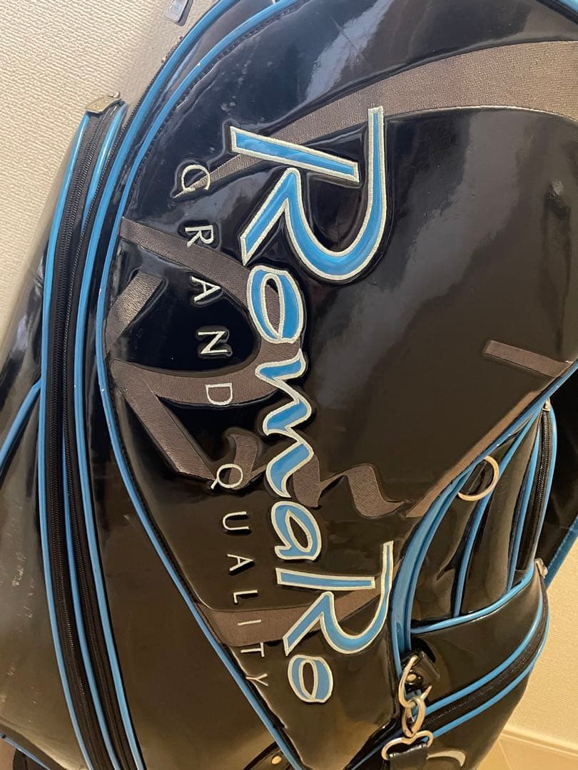 RomaRo ゴルフキャディバッグ ブラック/ブルー